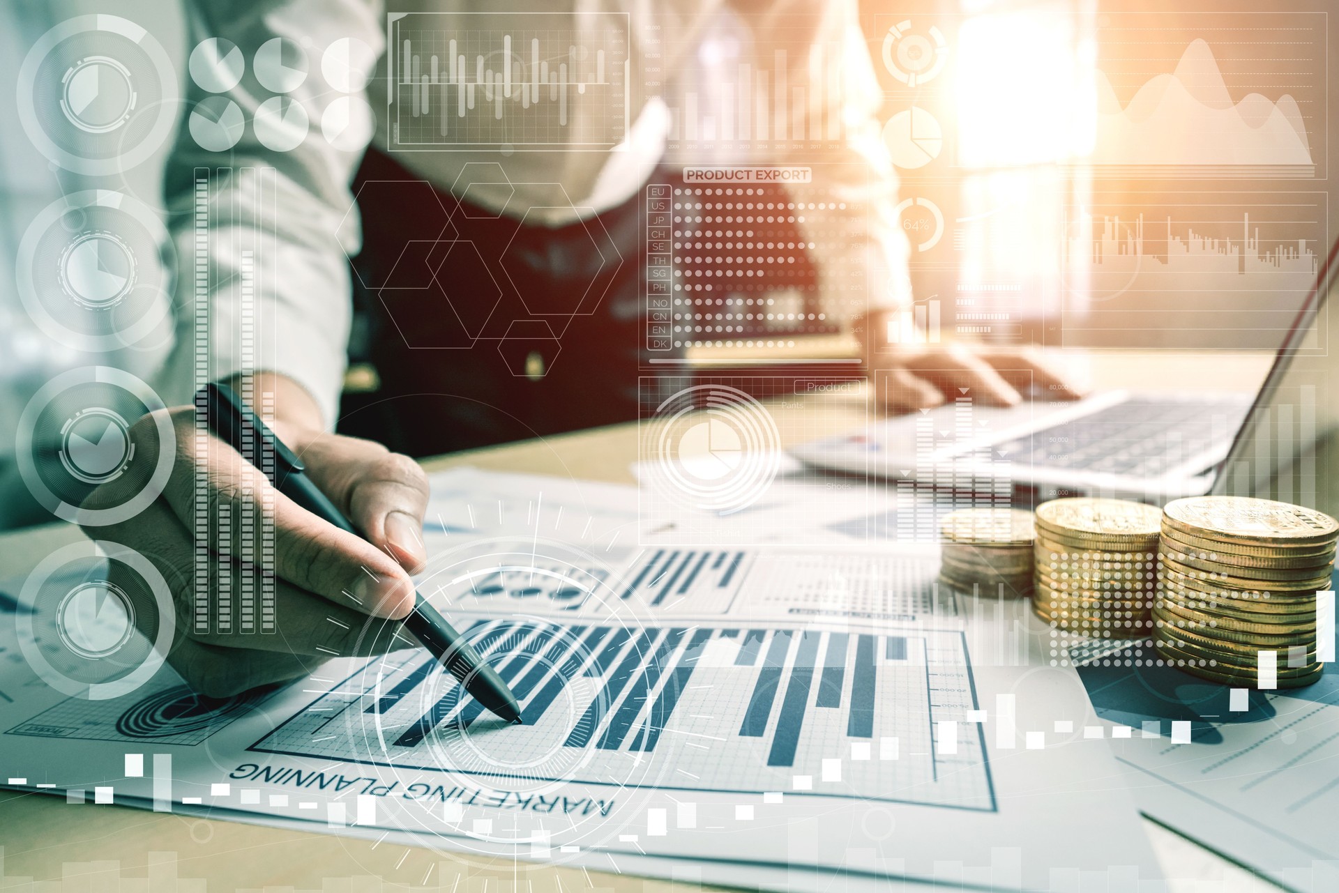 Data Analysis for Business and Finance Concept